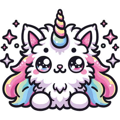 Adorable Sparkly Unicorn Cat Kawaii Plush Toy