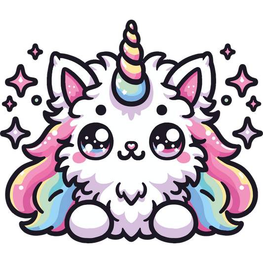 Adorable Sparkly Unicorn Cat Kawaii Plush Toy