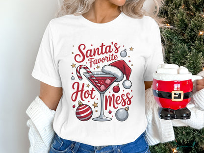 Santa's Favorite Hot Mess Holiday Shirt