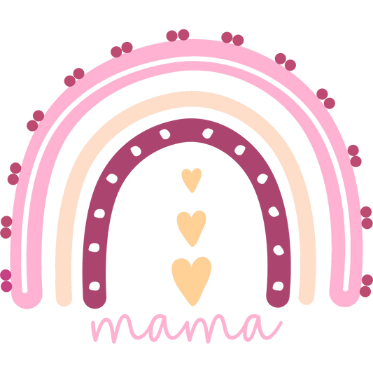 Beautiful Rainbow Design with Hearts Mama Gift