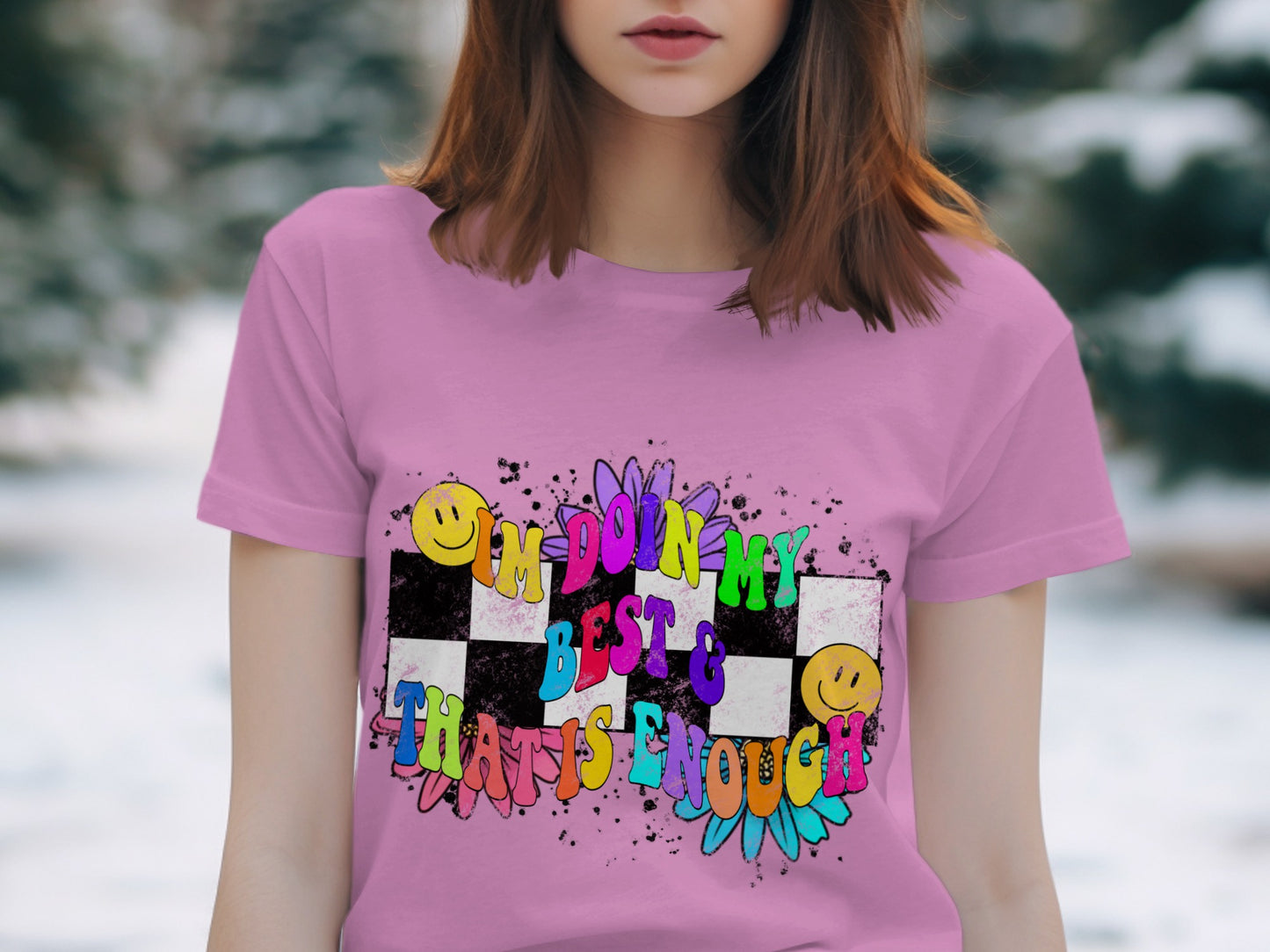 Colorful Motivational Graphic Tee for Positive Vibes