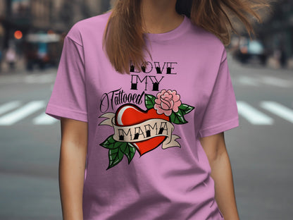 Love My Tattooed Mama Graphic T-shirt