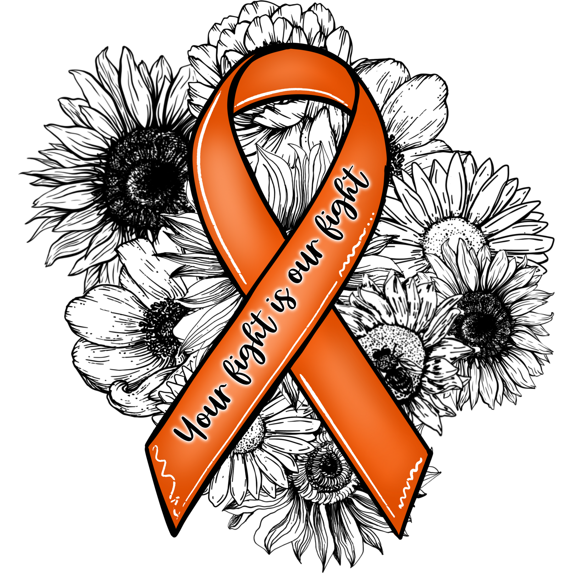 Inspirational Your Fight Is Our Fight Floral Design