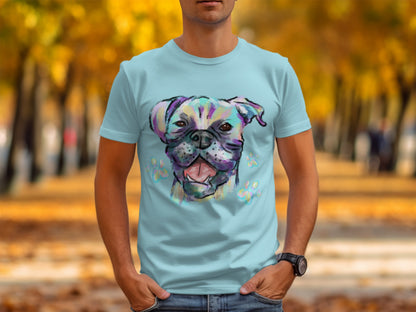 Colorful Abstract Dog Art Short Sleeve T-Shirt