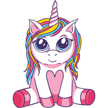 Adorable Colorful Unicorn with Rainbow Mane product