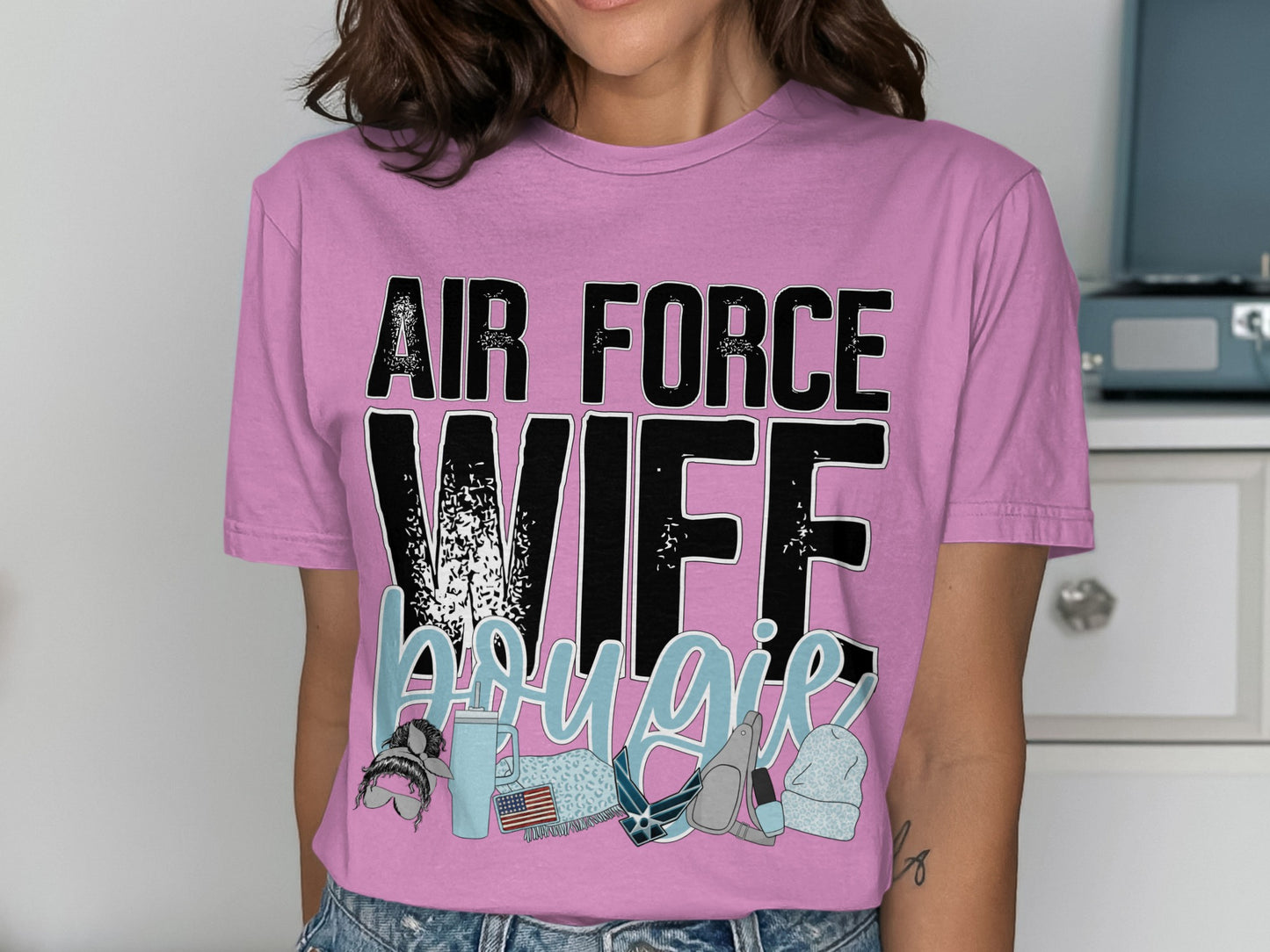 Air Force Wife Bougie Graphic T-Shirt