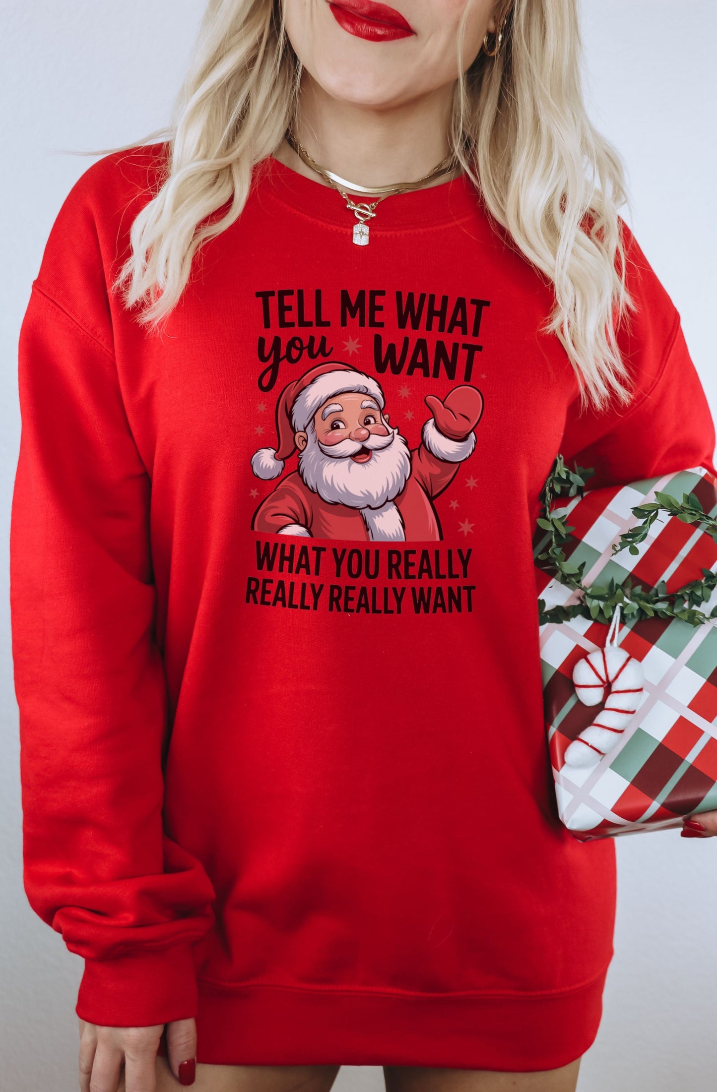 Fun Santa Christmas Sweatshirt Holiday Design
