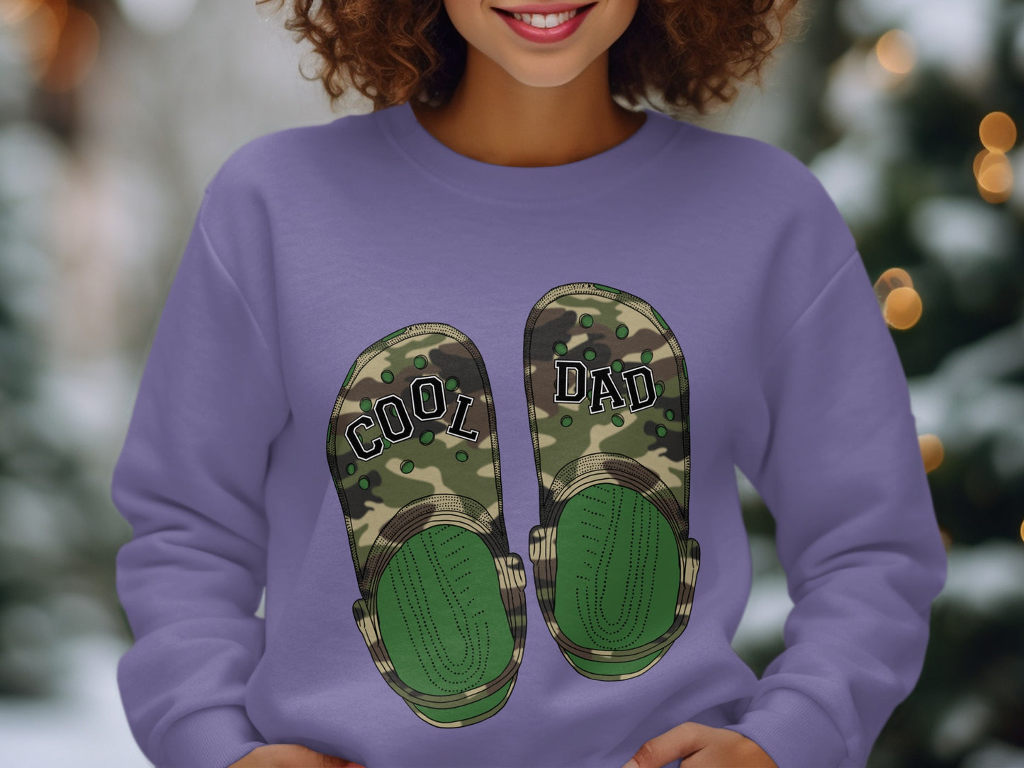 Cool Dad Camouflage Slipper Design sweatshirt