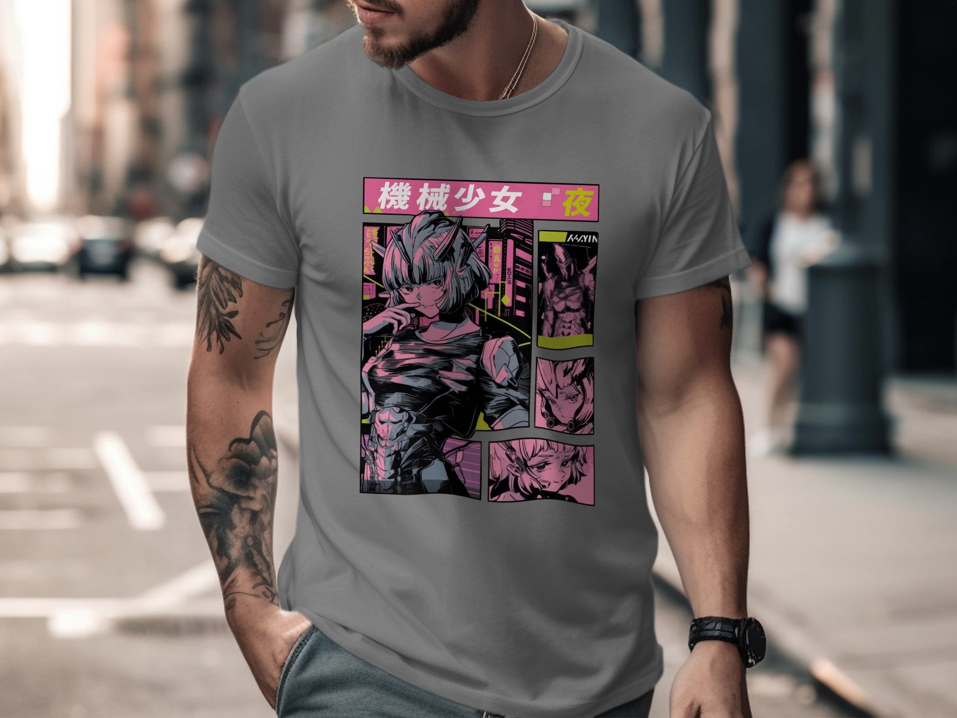 Stylish Japanese Manga Art Printed Graphic T-shirt
