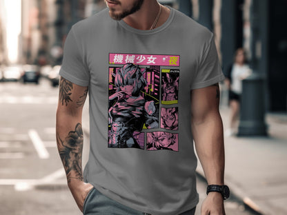 Stylish Japanese Manga Art Printed Graphic T-shirt