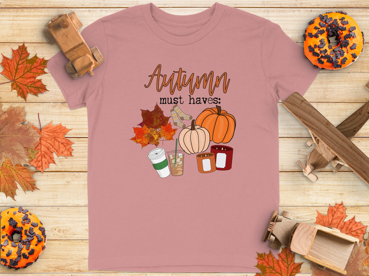 Autumn Must Haves Graphic Tee for Fall Enthusiasts