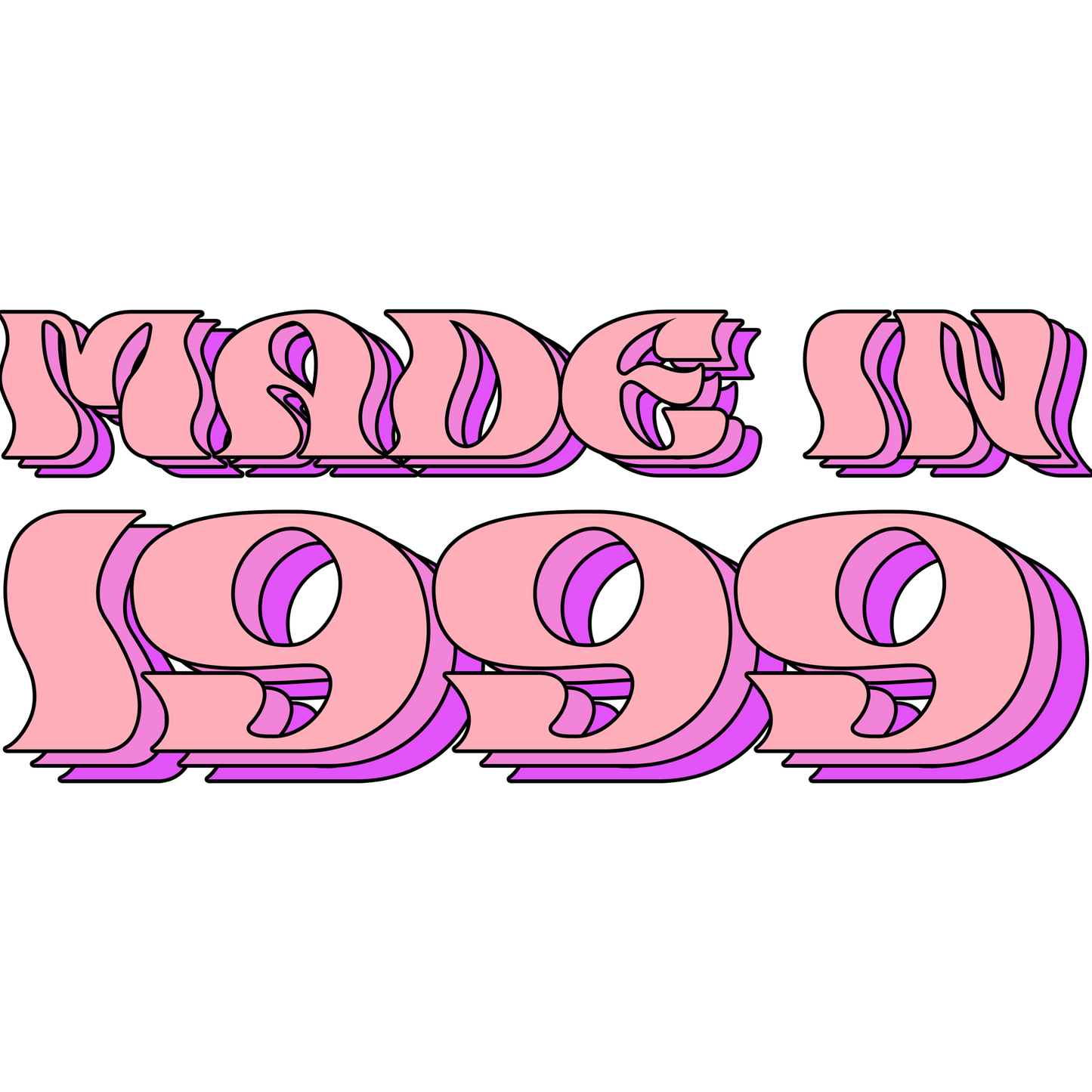 Made in 1999 Graphic Design Art Print