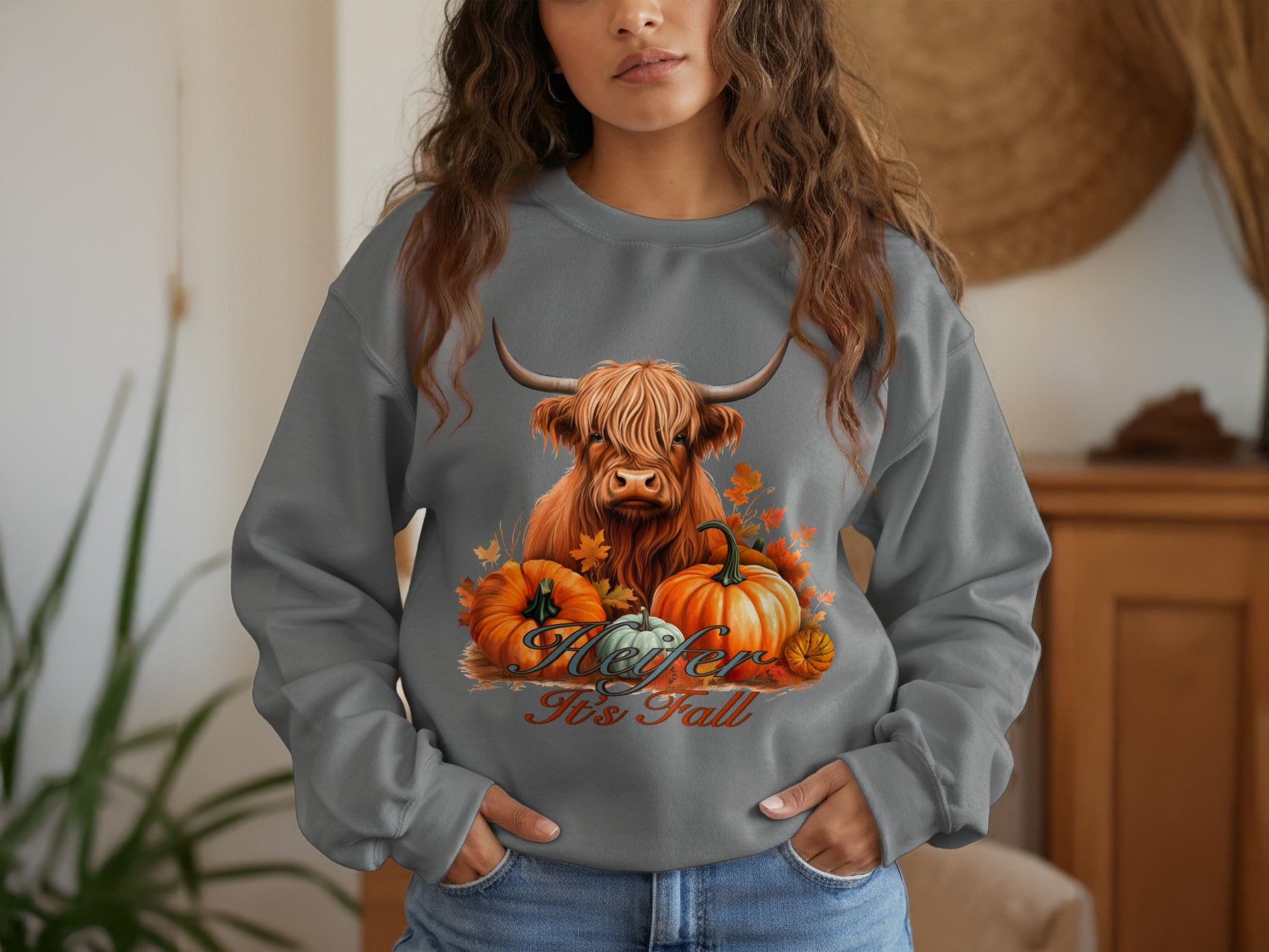 Heifer It's Fall Long Sleeve Shirt