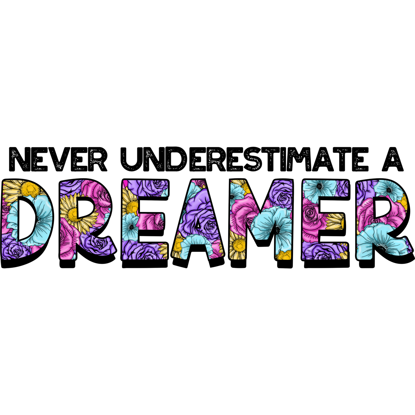 Never Underestimate a Dreamer Inspirational Sign