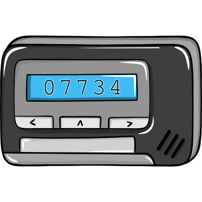 Retro Pager Digital Screen Vintage Technology Product