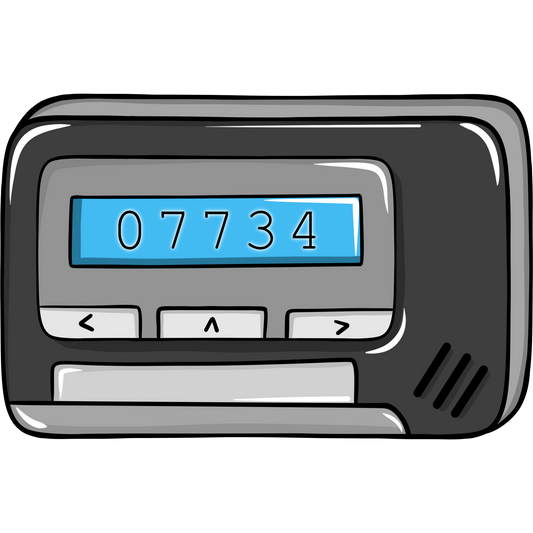 Retro Pager Digital Screen Vintage Technology Product