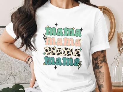 Stylish Mama Themed Graphic Tee For Moms