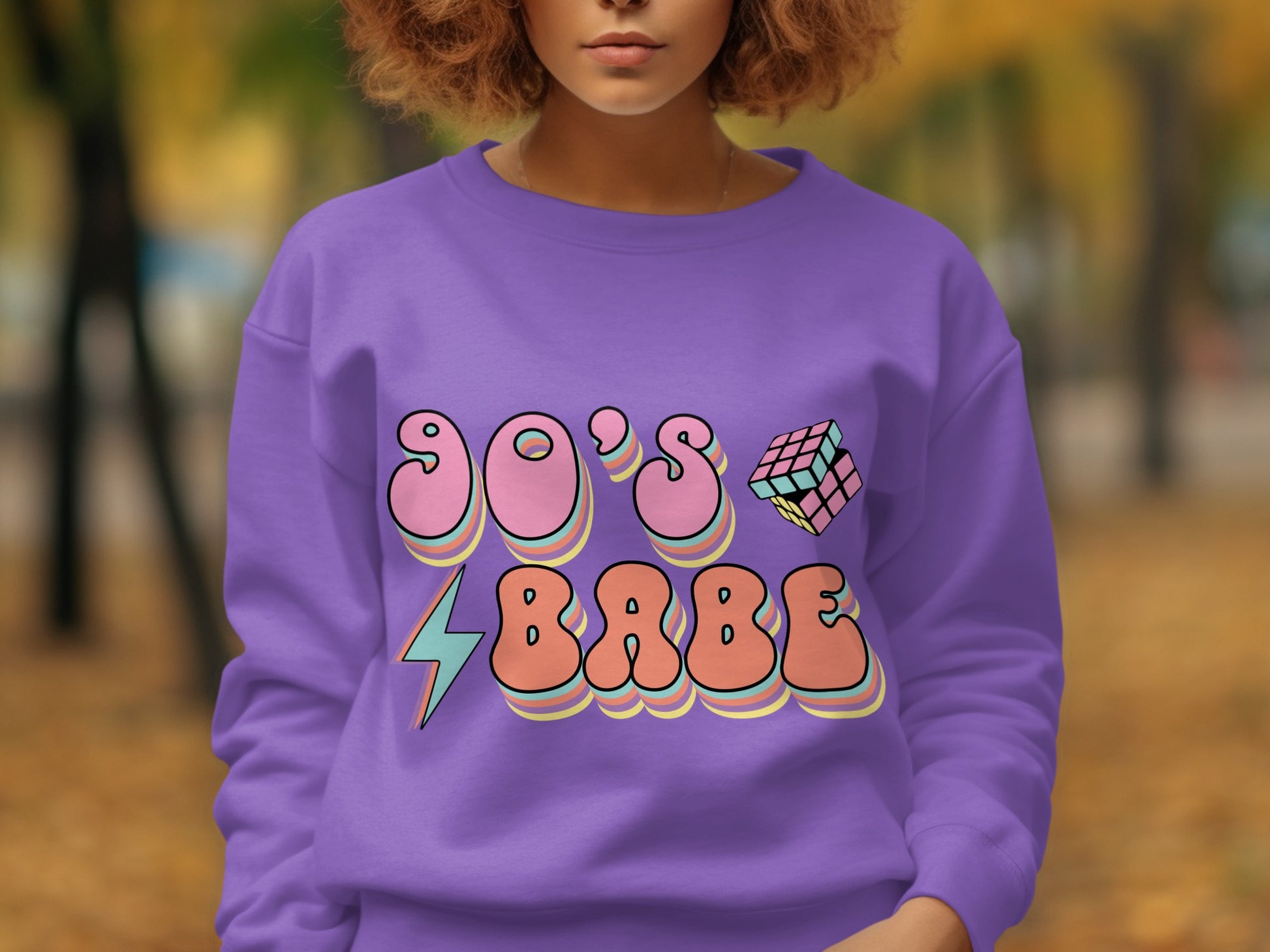 90's Babe Sweatshirt with Retro Graphics