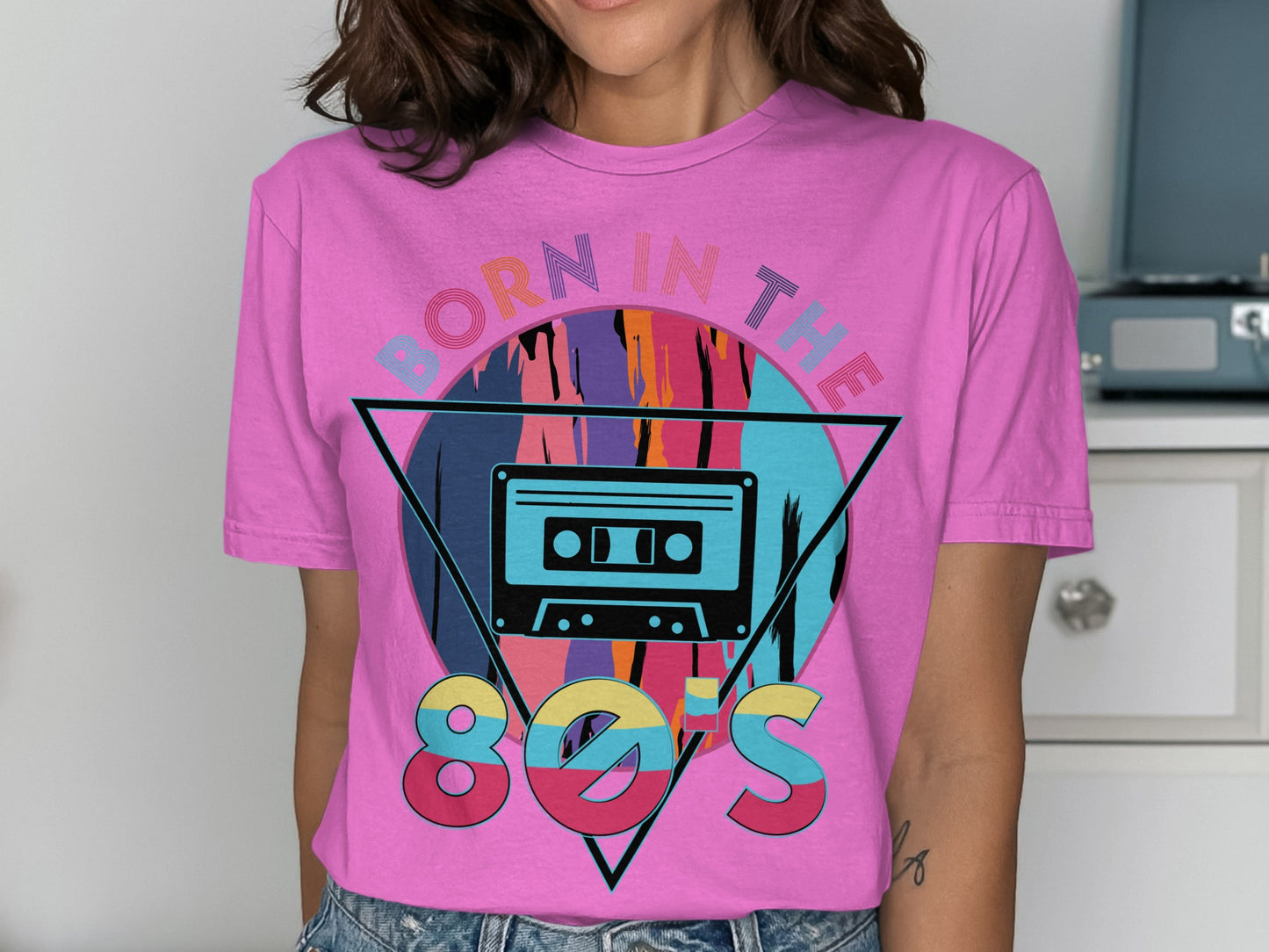 Born in the 80s Retro Music Graphic Tee