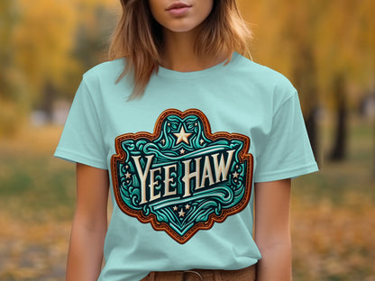 Vibrant Yee Haw Design Casual Tee Product