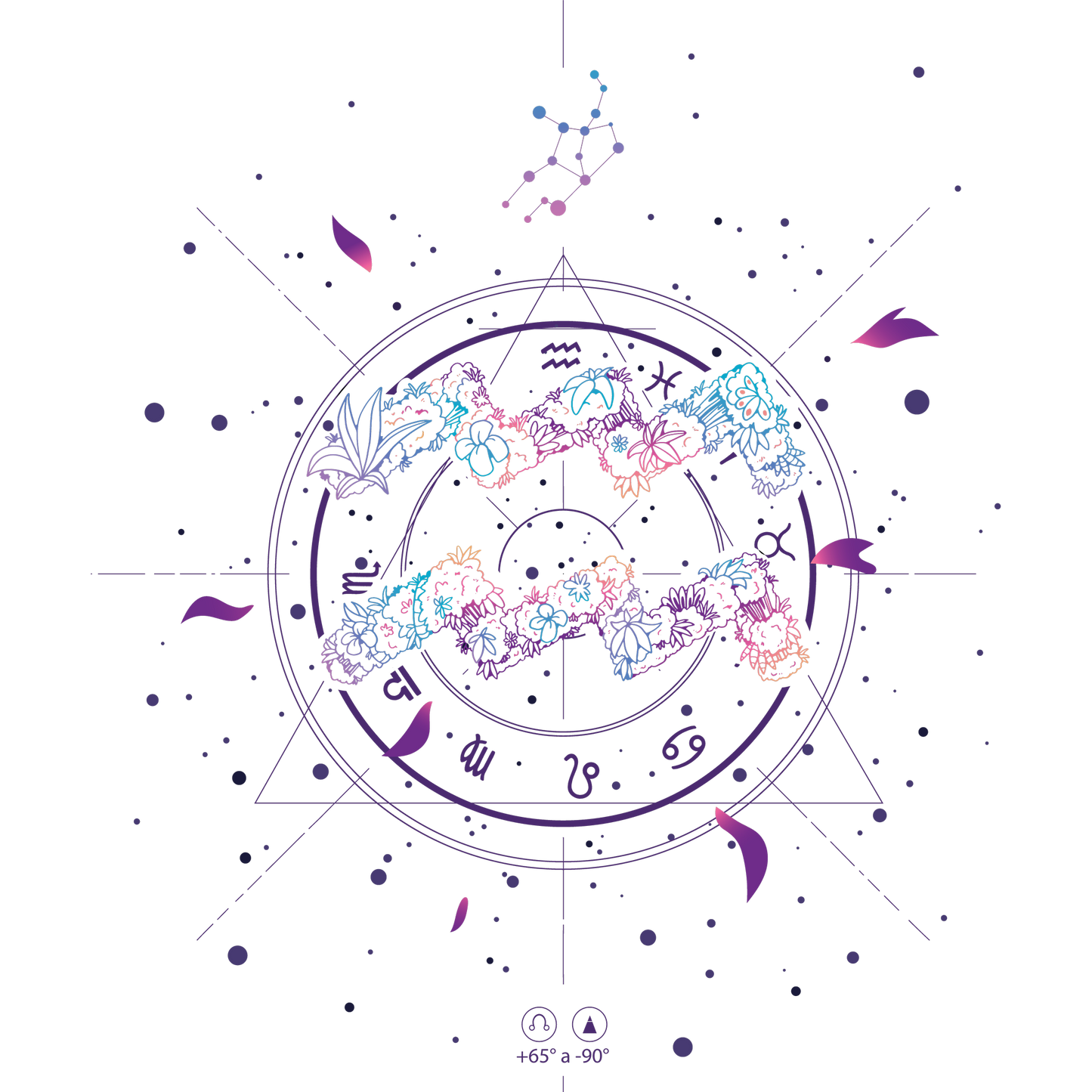 Mystical Zodiac Constellation Art Astrology Wall Decor