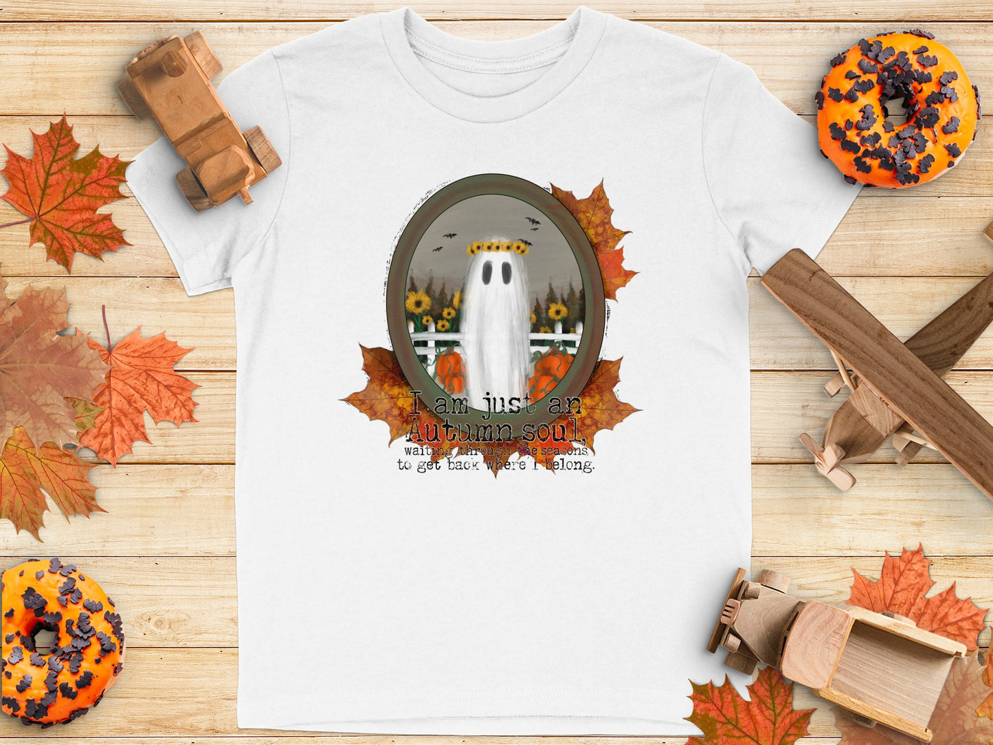 I Am Just An Autumn Soul T-shirt Halloween Ghost Tee