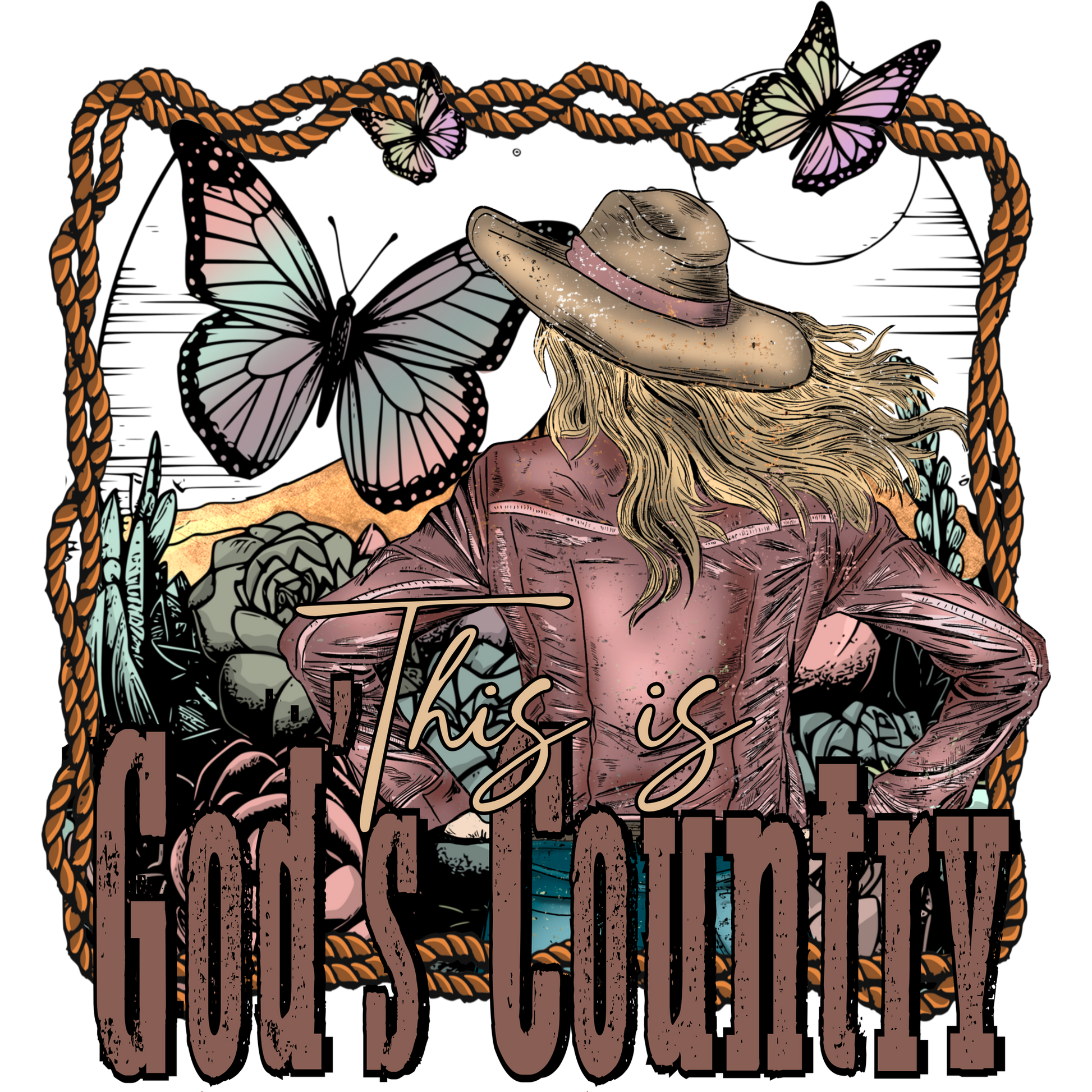This is God's Country Graphic Art Design Print