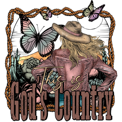 This is God's Country Graphic Art Design Print