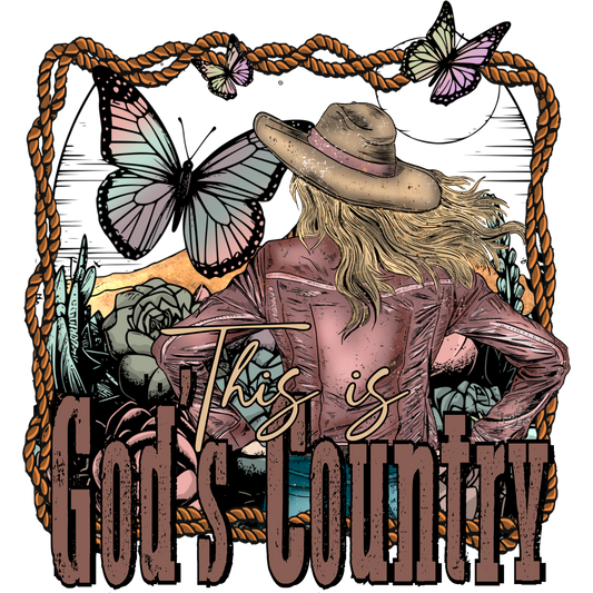 This is God's Country Graphic Art Design Print
