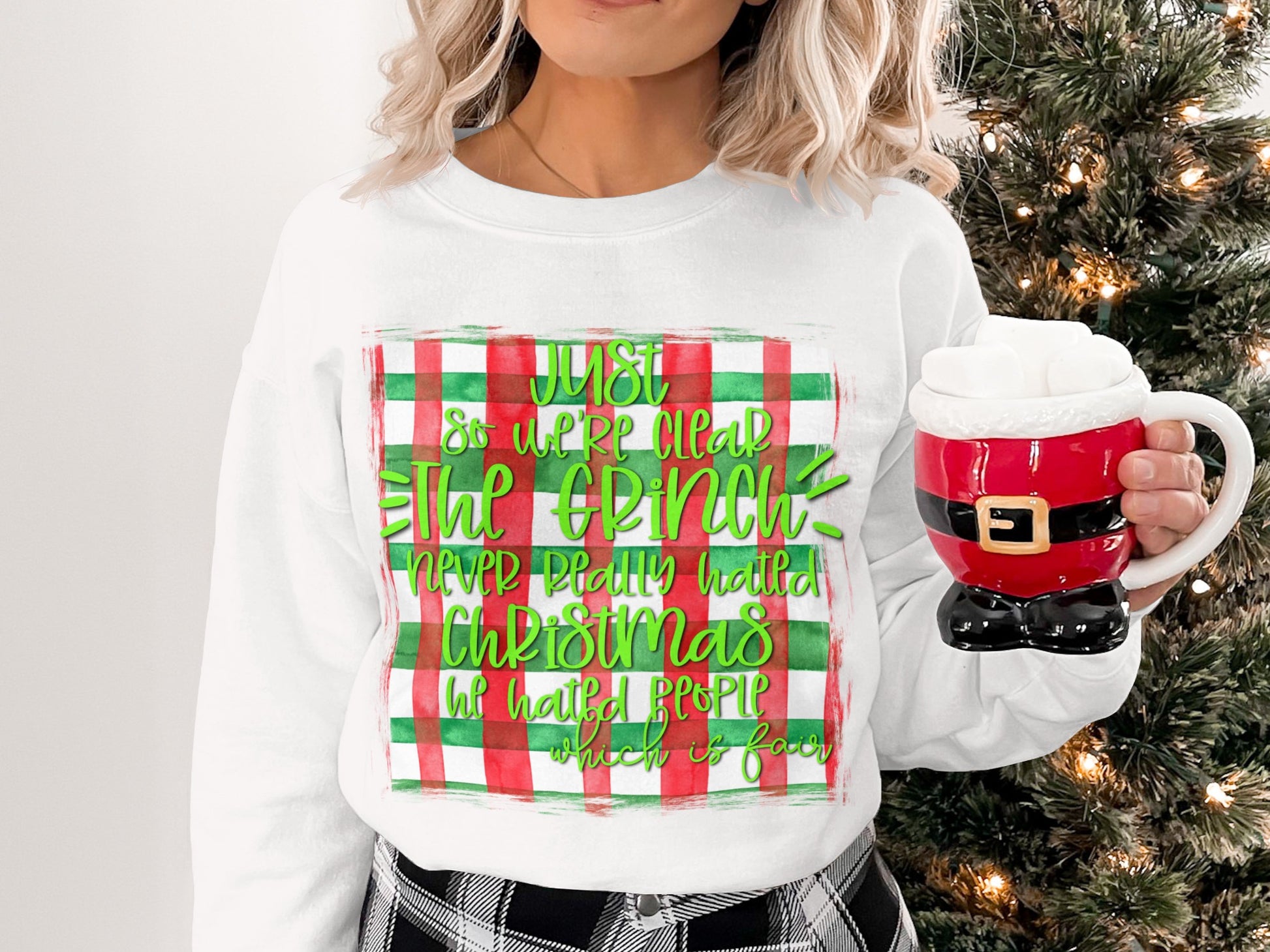 Funny Holiday Grinch Inspired Christmas Sweatshirt