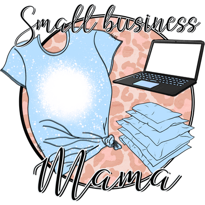 Small Business Mama with Laptop Graphic T-Shirt