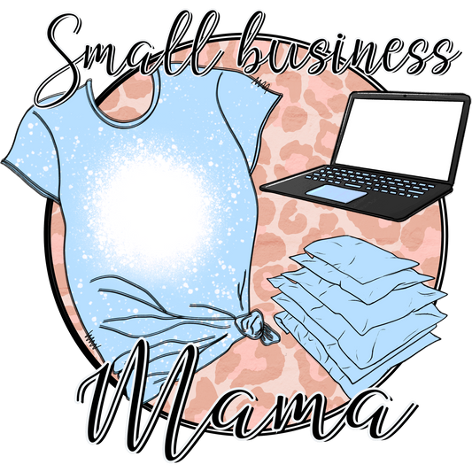 Small Business Mama with Laptop Graphic T-Shirt