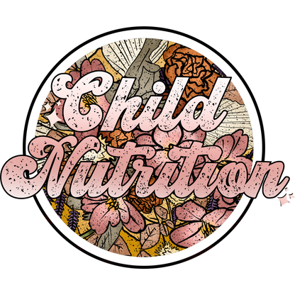 Floral Patterned Child Nutrition Sticker Design
