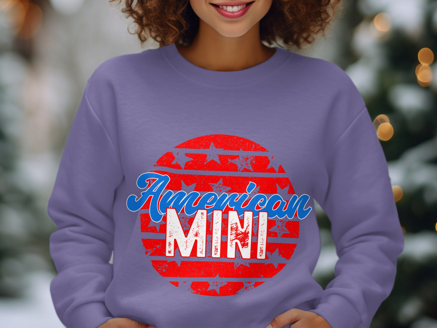 American Mini Red Circle Graphic Long Sleeve Shirt