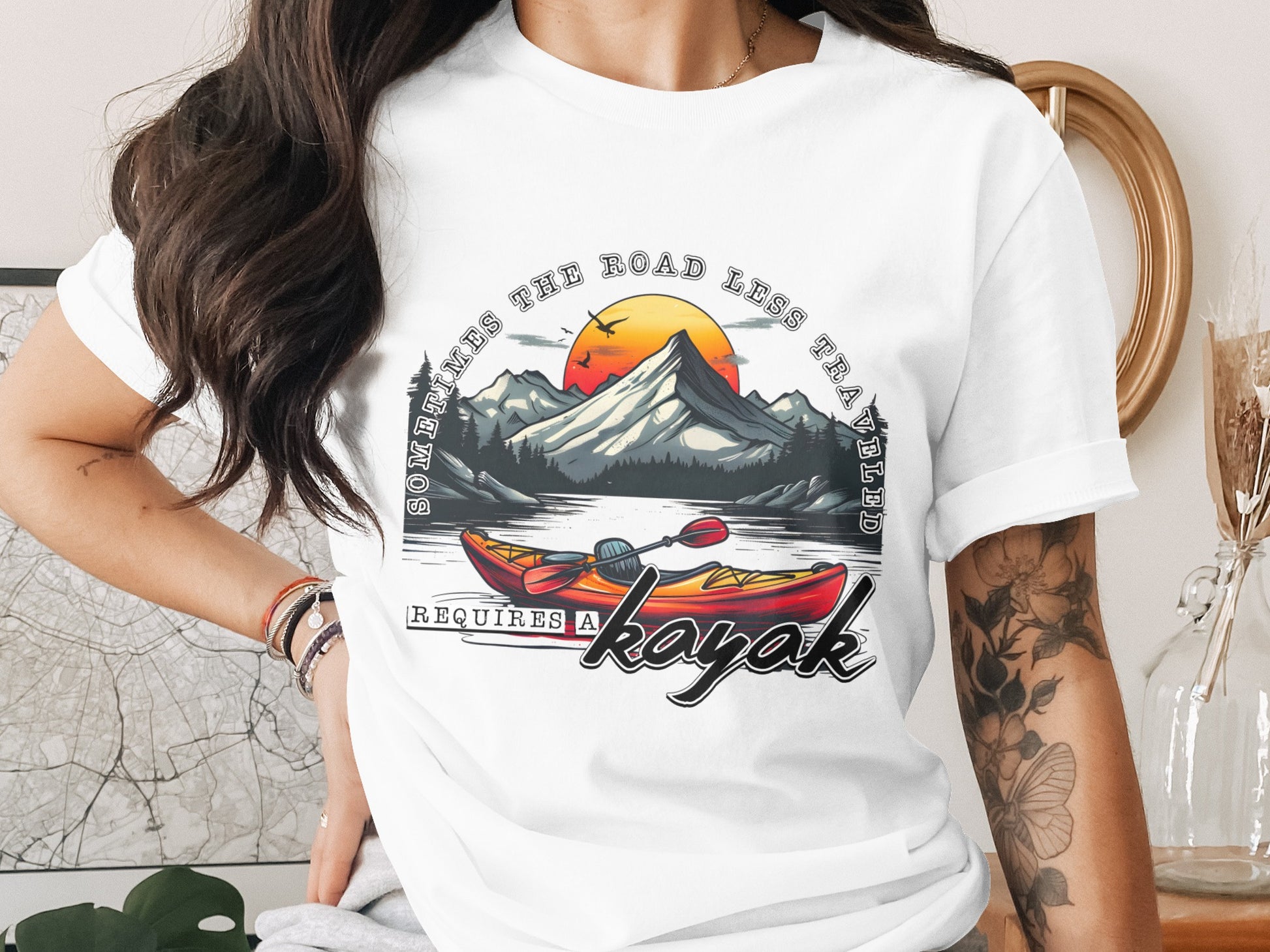 Sometimes The Road Less Traveled Requires Kayak T-Shirt