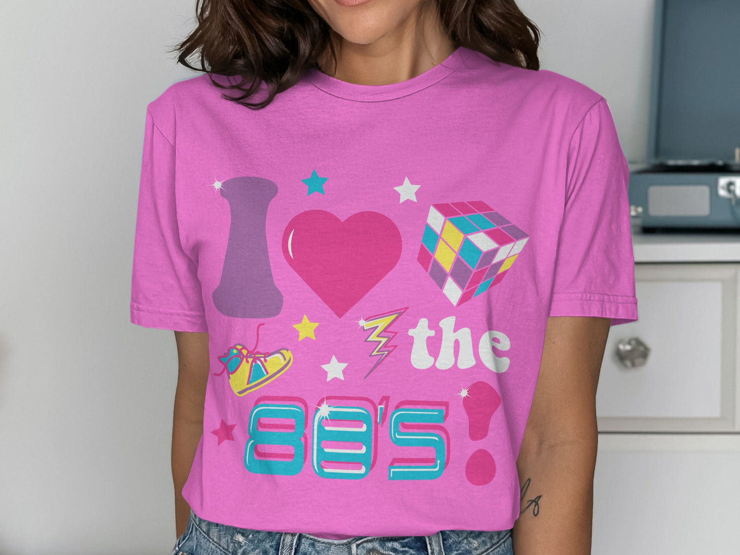 I Heart the 80's Retro Themed Graphic Tee