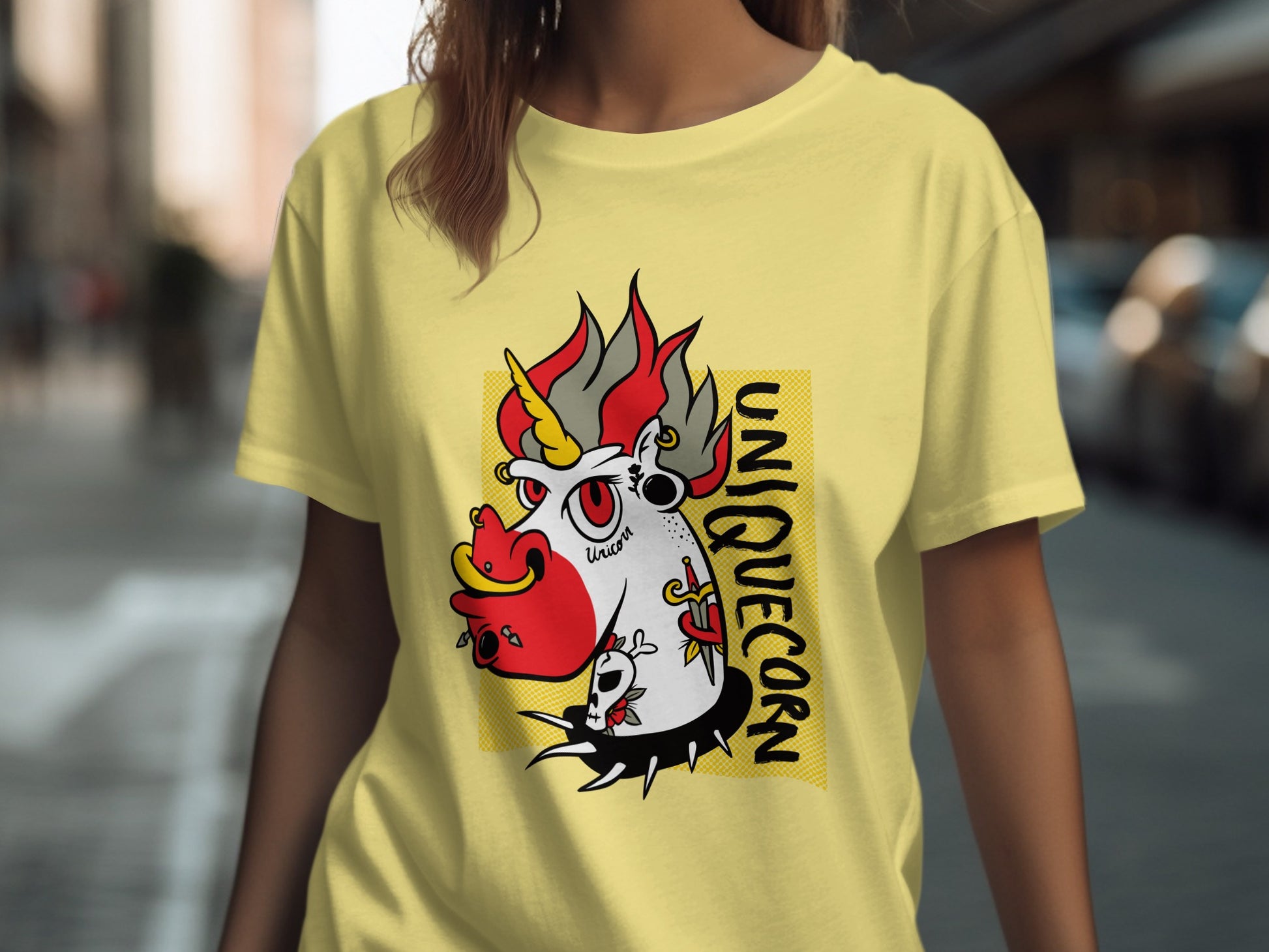 Unique Uniquecorn Graphic Tee Shirt Fashion
