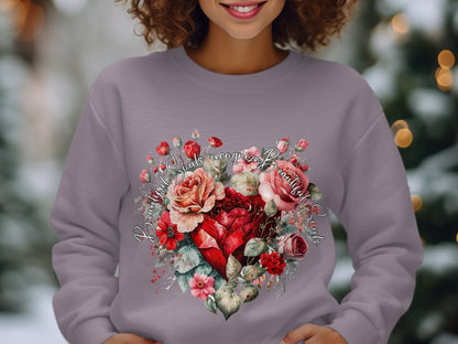 Beautifully Heart Bouquet Valentine's Day Sweatshirt