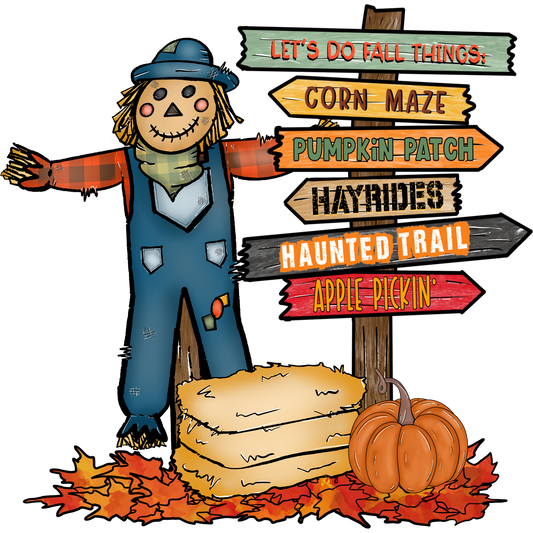 Fall Activities Scarecrow with Sign product