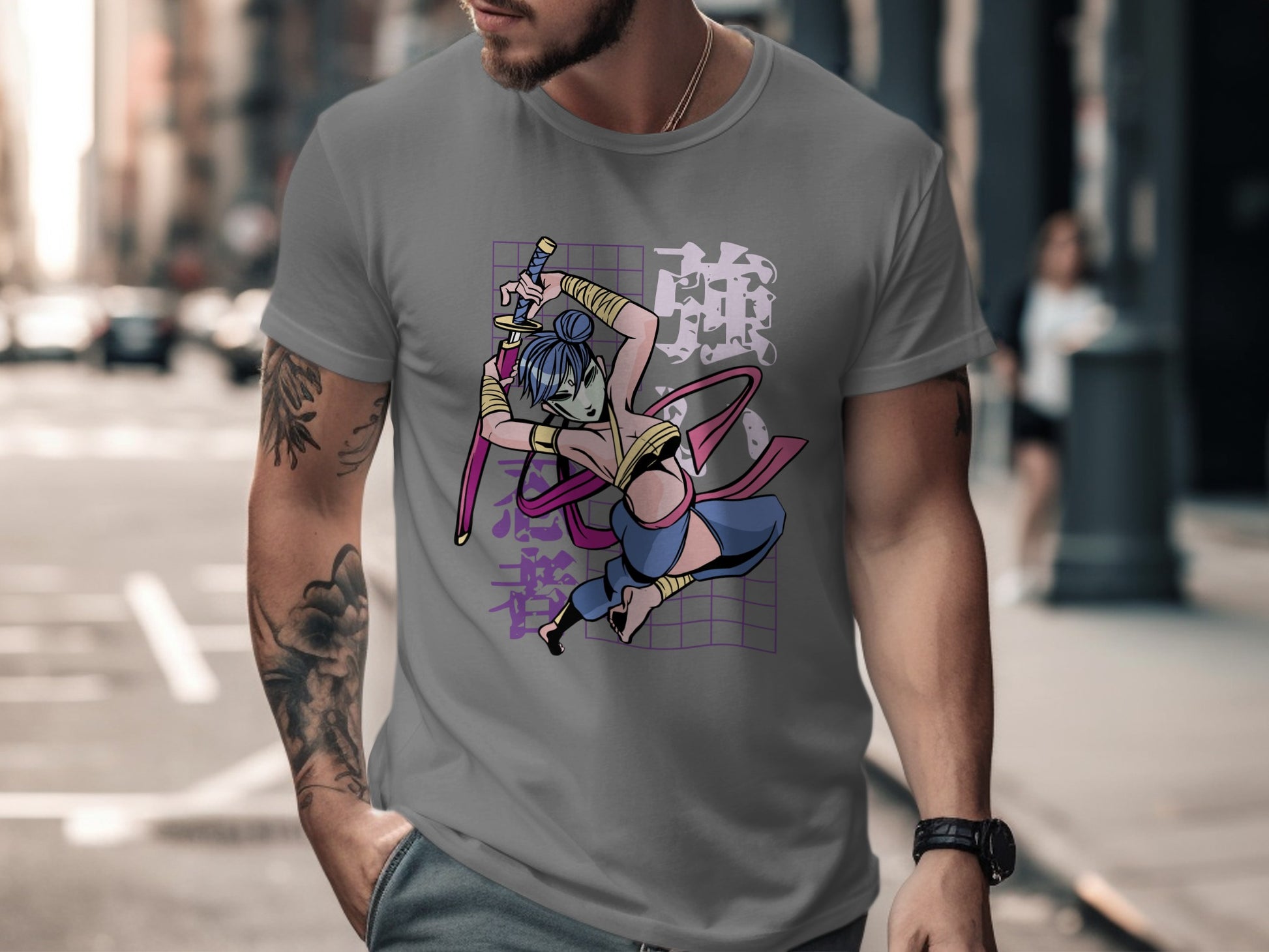 Anime Style Ninja Character Urban Streetwear Shirt
