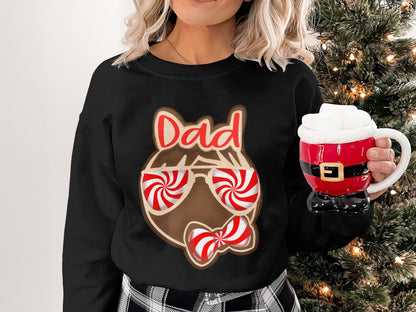 Festive Christmas Dad Peppermint Sweatshirt Product