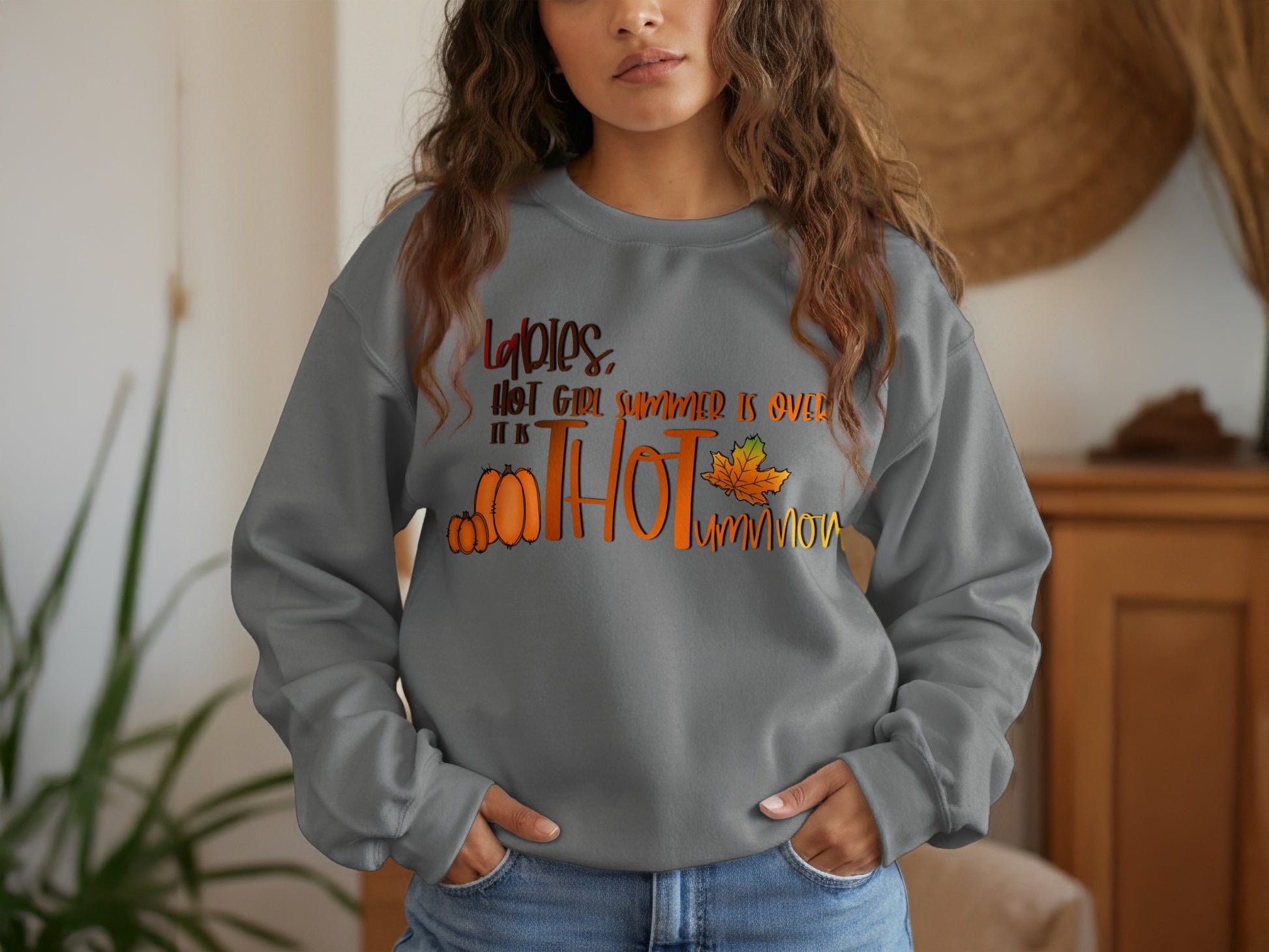Ladies Fall Halloween Sweatshirt Hot Momma Product