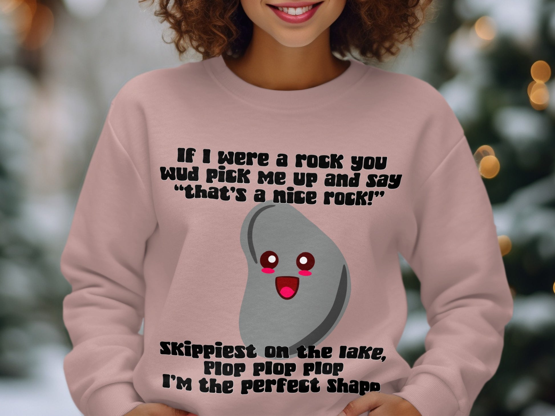 Funny Skipping Rock Meme Statement Sweatshirt