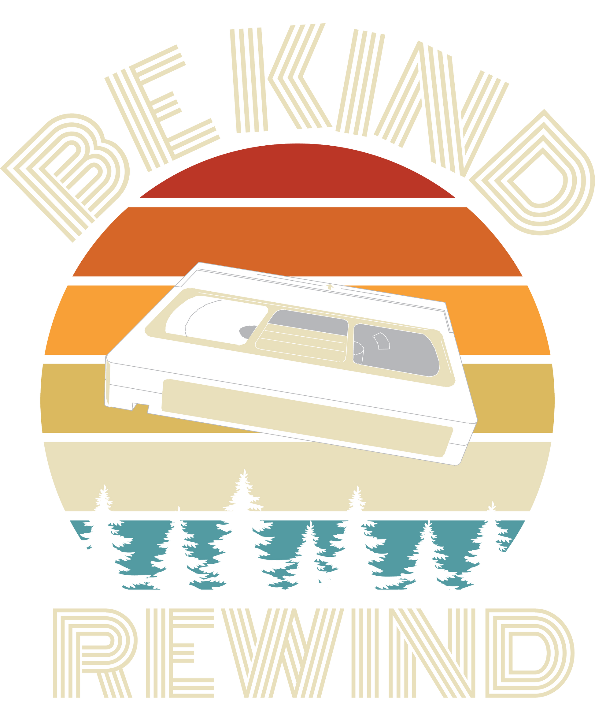 Retro Be Kind Rewind Vintage Inspired Design Poster
