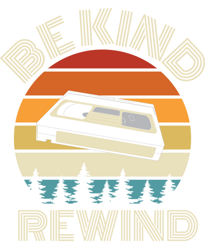 Retro Be Kind Rewind Vintage Inspired Design Poster