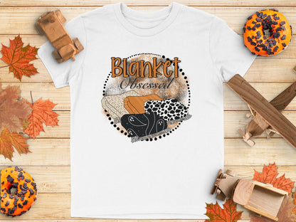 Cozy Fall Unisex Blanket Obsessed Graphic Tee