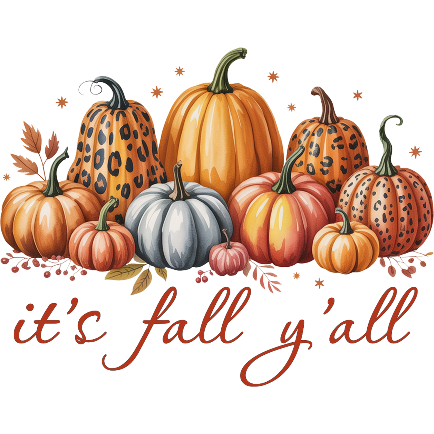 Colorful Fall Pumpkin Patch It's Fall Y'all Decoration