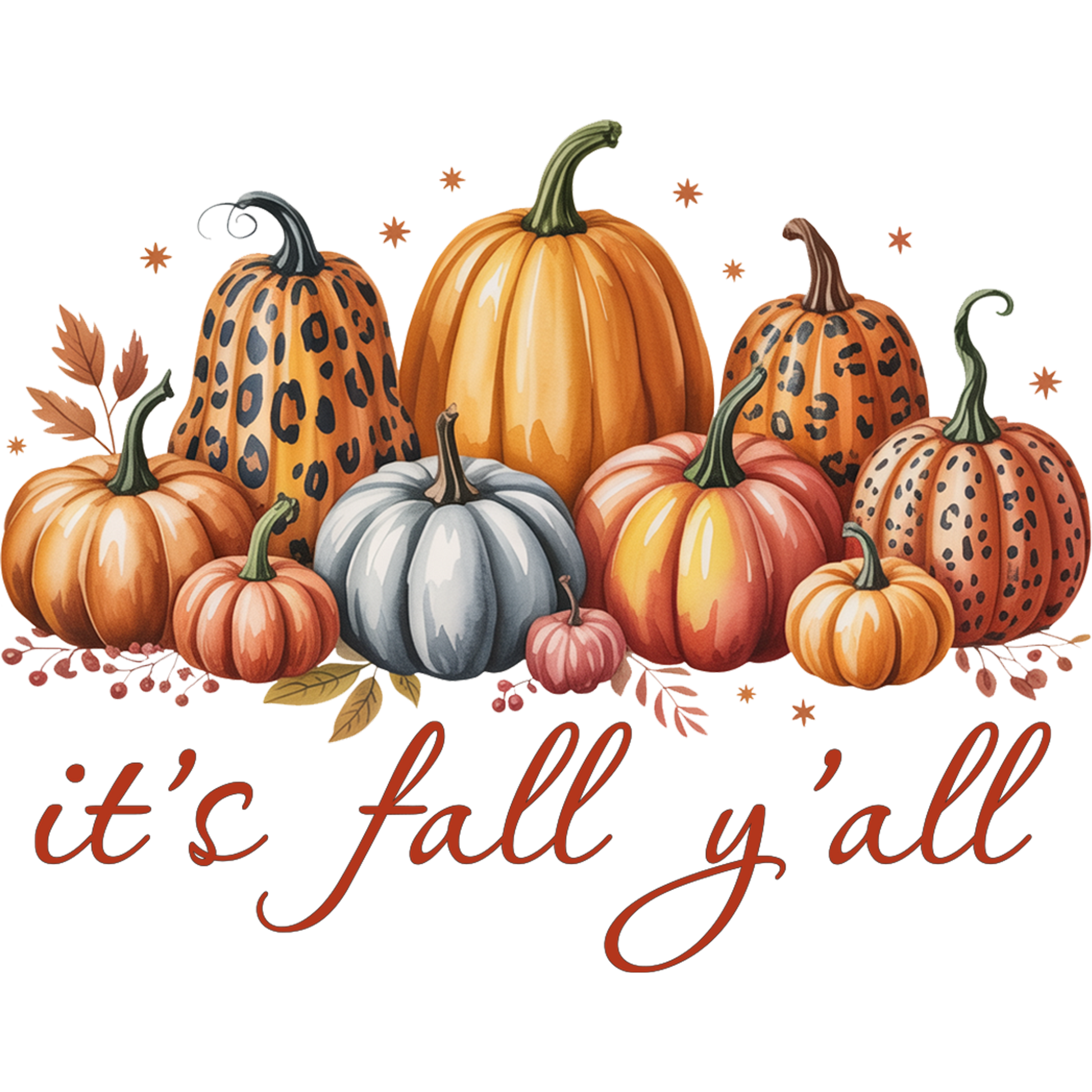 Colorful Fall Pumpkin Patch It's Fall Y'all Decoration