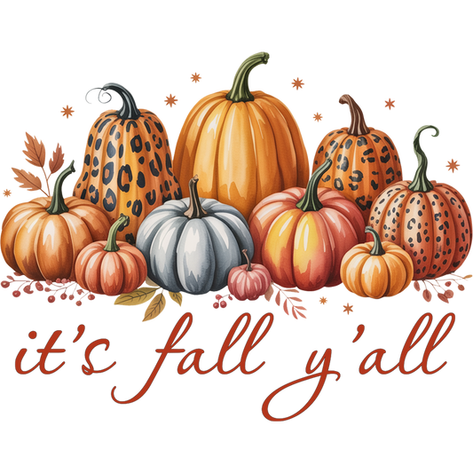 Colorful Fall Pumpkin Patch It's Fall Y'all Decoration