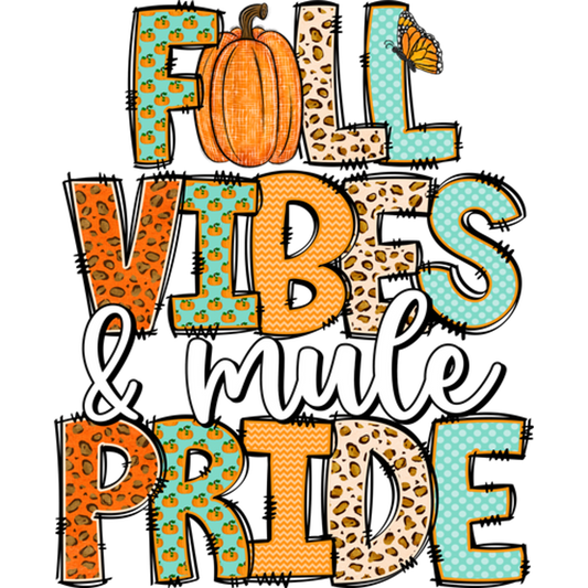 Fall Vibes Mule Pride Graphic Design product